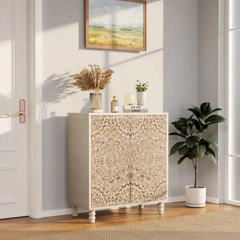 COSIEST Vintage Sideboard Storage Cabinet and Buffet