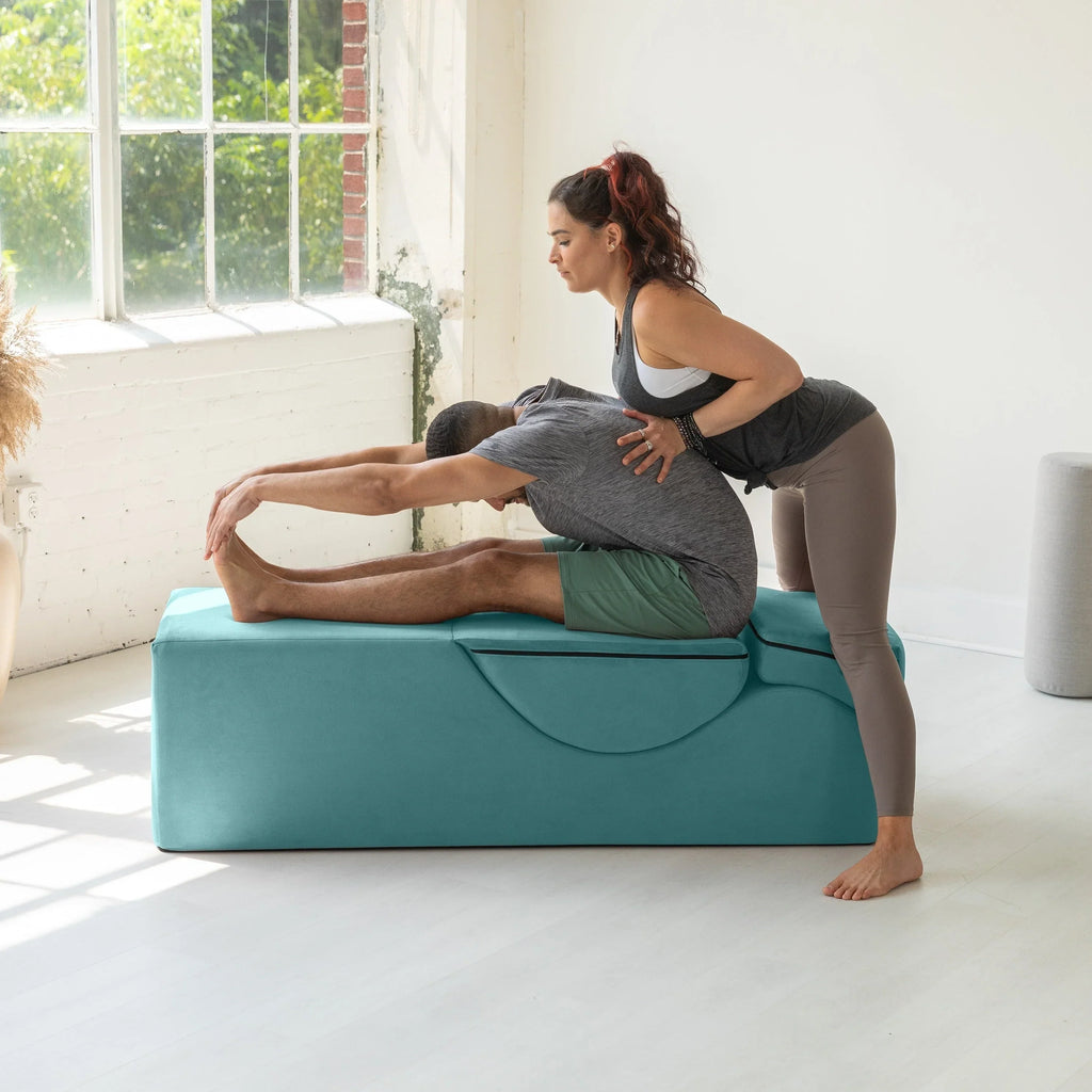 Avana Kami Μετατρέψιμη Σεζλόνγκ / Yoga & Μασάζ - Υποπόδιο 2-σε-1 με Κρυφή Αναδιπλούμενη Πολυθρόνα Yoga, Microvelvet - N/A