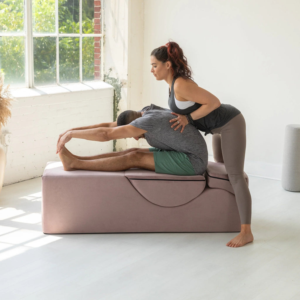 Avana Kami Μετατρέψιμη Σεζλόνγκ / Yoga & Μασάζ - Υποπόδιο 2-σε-1 με Κρυφή Αναδιπλούμενη Πολυθρόνα Yoga, Microvelvet - N/A