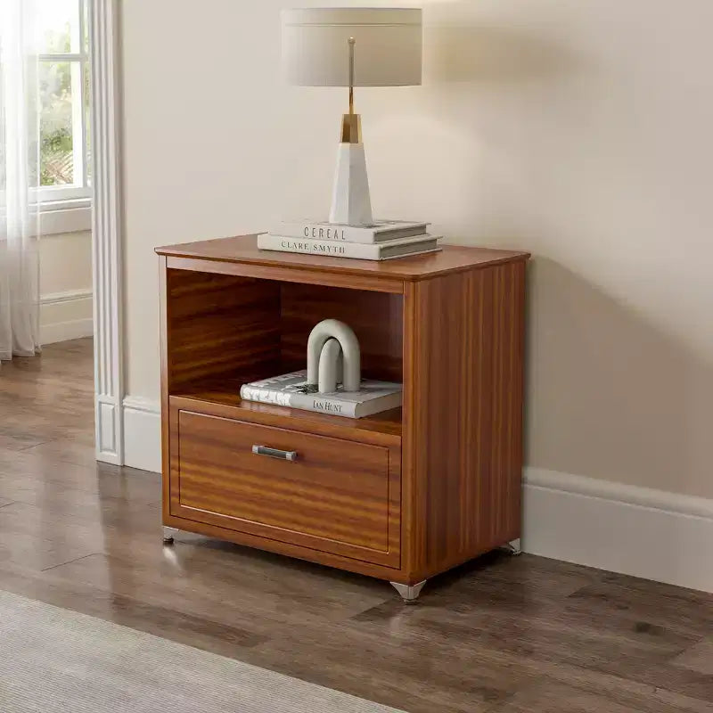 29'' Display File Storage Cabinet, Walnut