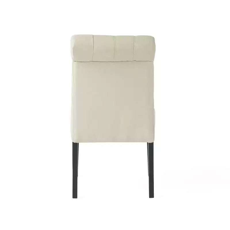 Emerson Contemporary Tufted Rolltop Dining Chairs, Set of 2, Upholstered Kitchen Chairs
