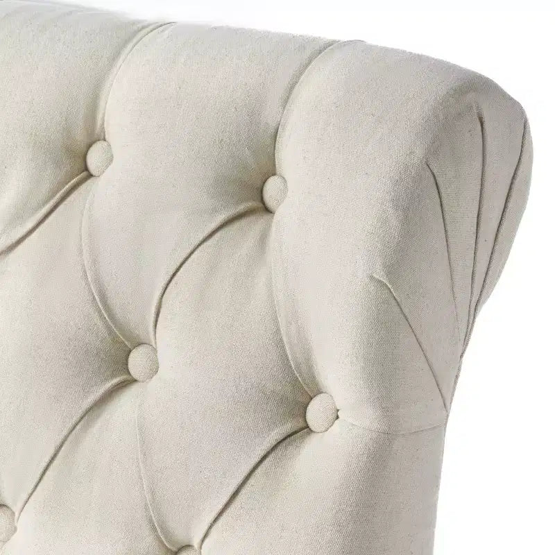 Emerson Contemporary Tufted Rolltop Dining Chairs, Set of 2, Upholstered Kitchen Chairs