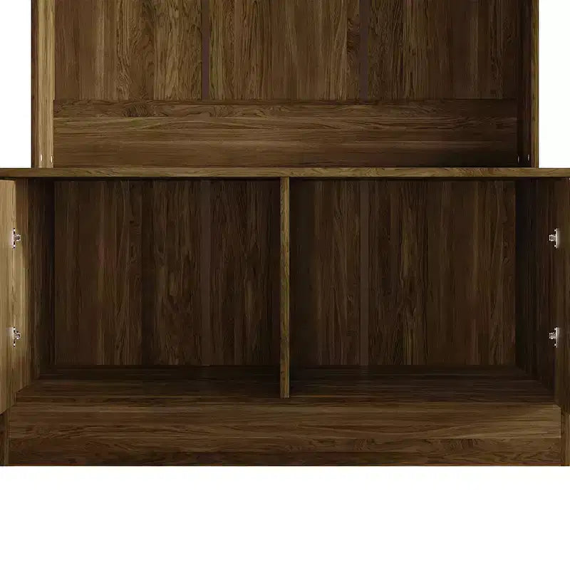 Hall Tree with Storage Bench, Entryway Coat Rack with Hooks & Shoe Storage