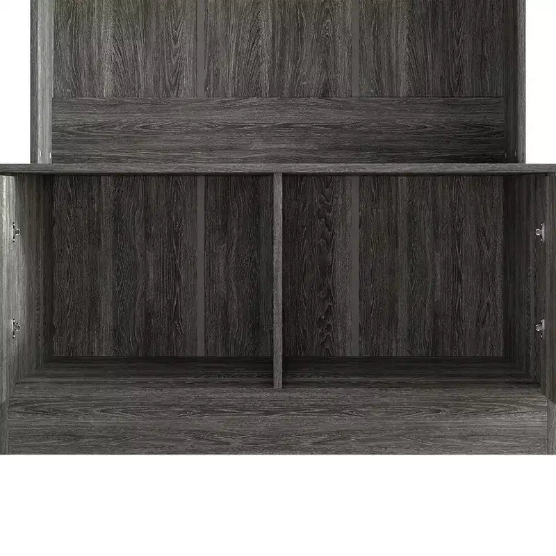 Hall Tree with Storage Bench, Entryway Coat Rack with Hooks & Shoe Storage