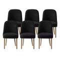 WestinTrends Genevieve Mid-Century Modern Upholstered Boucle Dining Chair (Set of 6)