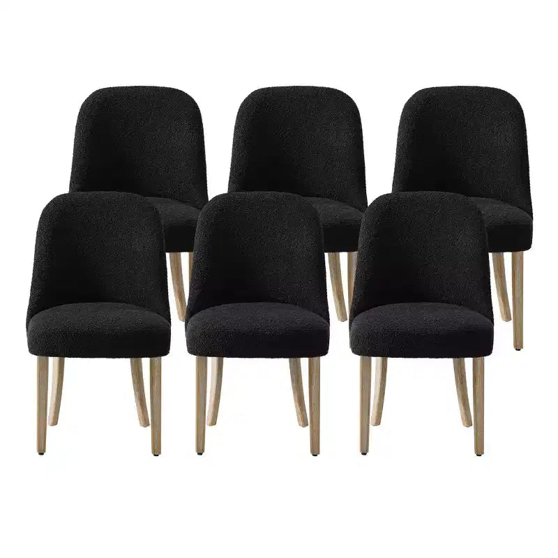 WestinTrends Genevieve Mid-Century Modern Upholstered Boucle Dining Chair (Set of 6)
