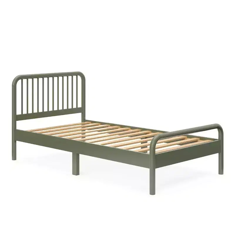 Porto Twin Bed Frame, Classic Kids Bed with Sturdy Wood Construction