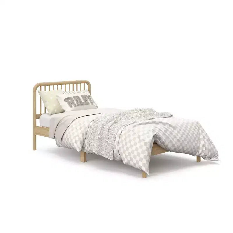 Porto Twin Bed Frame, Classic Kids Bed with Sturdy Wood Construction