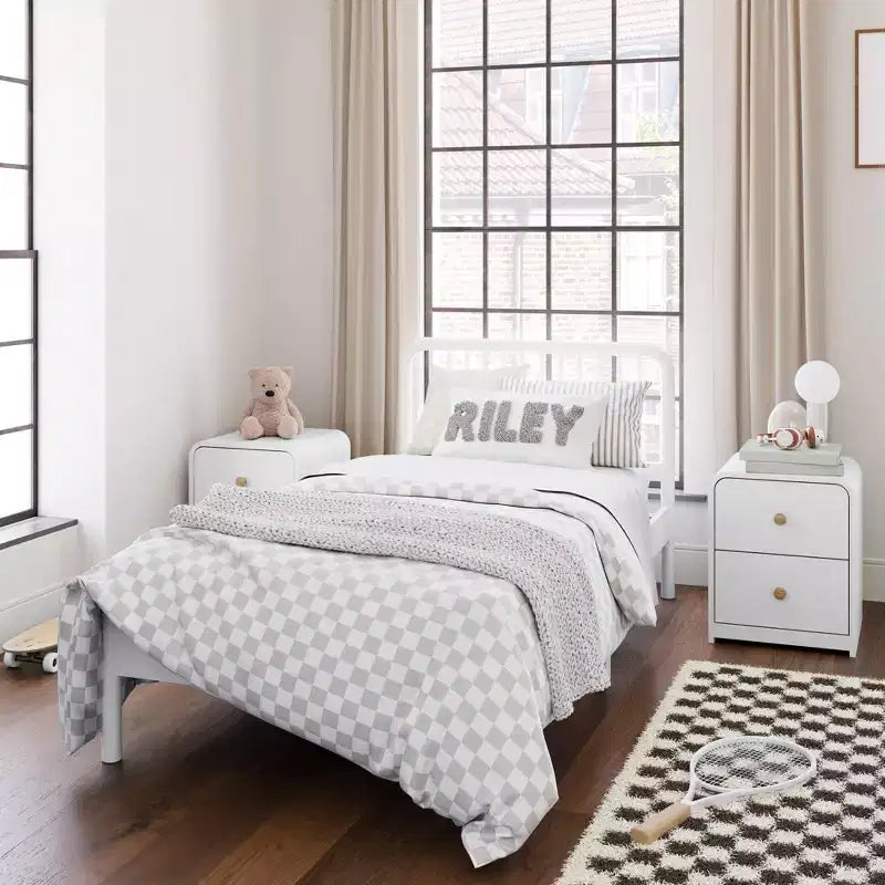 Porto Twin Bed Frame, Classic Kids Bed with Sturdy Wood Construction