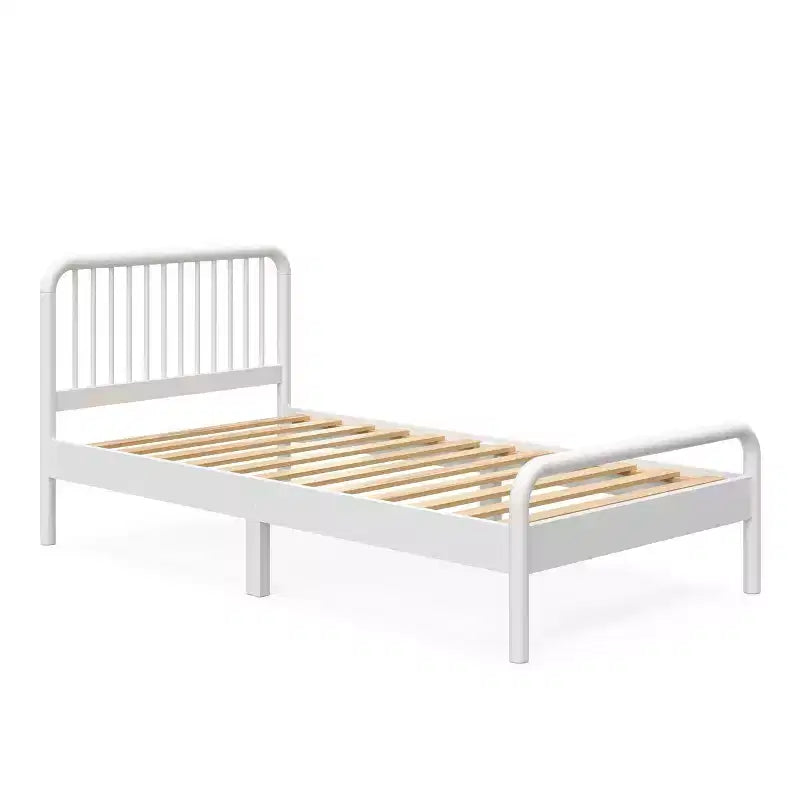 Porto Twin Bed Frame, Classic Kids Bed with Sturdy Wood Construction