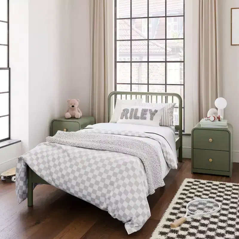 Porto Twin Bed Frame, Classic Kids Bed with Sturdy Wood Construction
