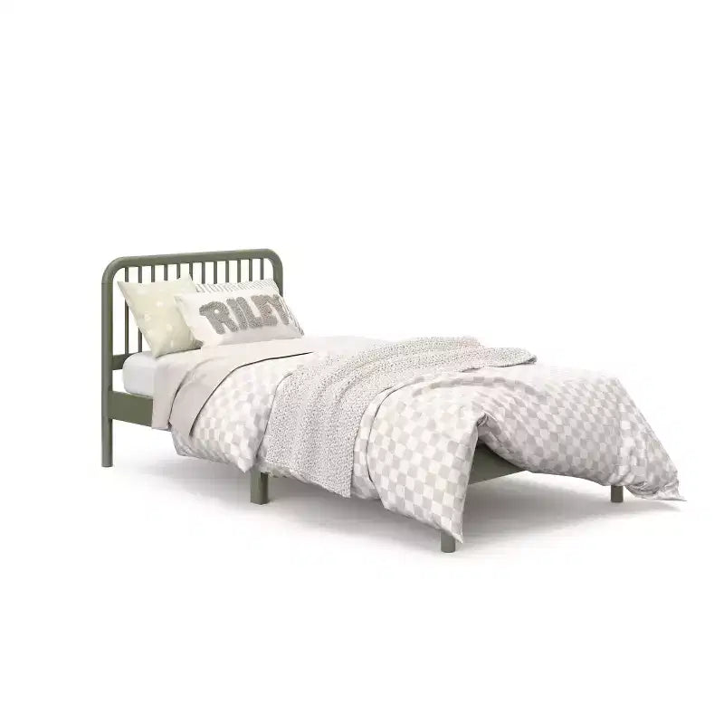 Porto Twin Bed Frame, Classic Kids Bed with Sturdy Wood Construction