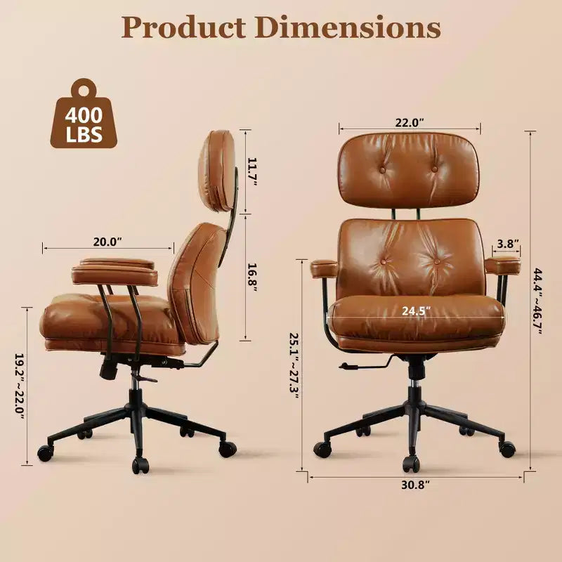 High Back Executive Office Chair with Recline Function, Ergonomic Lumbar & Neck Support, Desk Chair