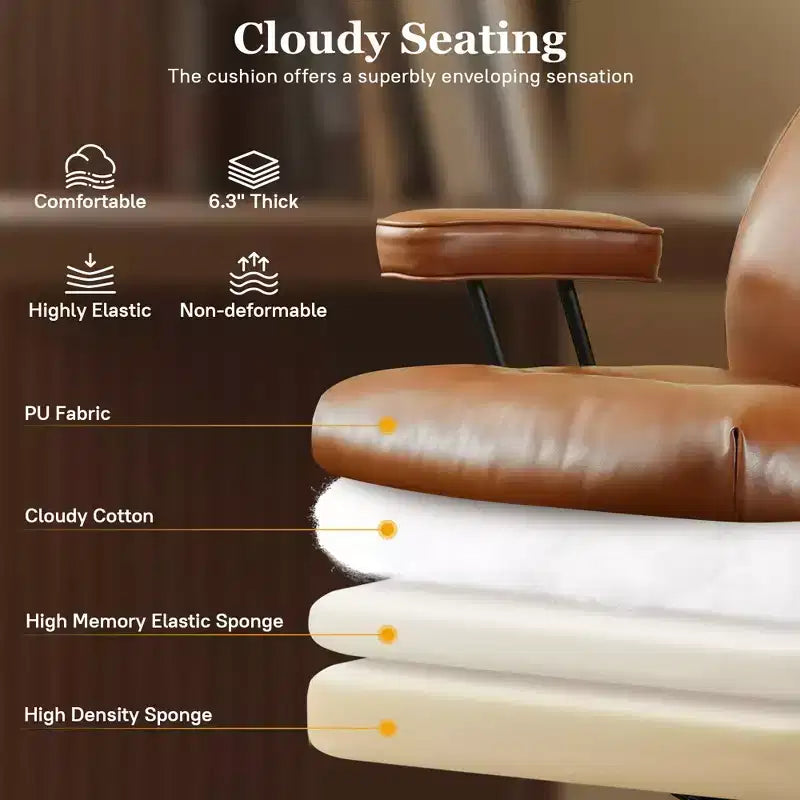 High Back Executive Office Chair with Recline Function, Ergonomic Lumbar & Neck Support, Desk Chair