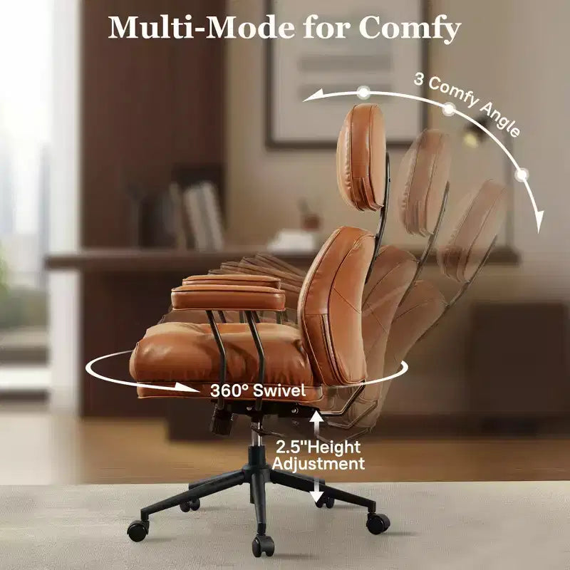High Back Executive Office Chair with Recline Function, Ergonomic Lumbar & Neck Support, Desk Chair