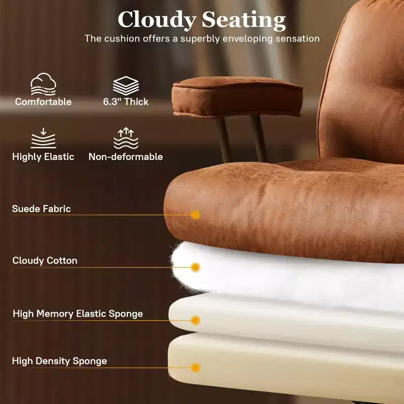 High Back Executive Office Chair with Recline Function, Ergonomic Lumbar & Neck Support, Desk Chair