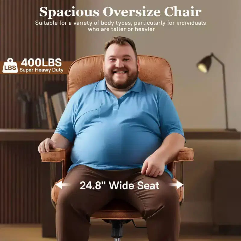 High Back Executive Office Chair with Recline Function, Ergonomic Lumbar & Neck Support, Desk Chair