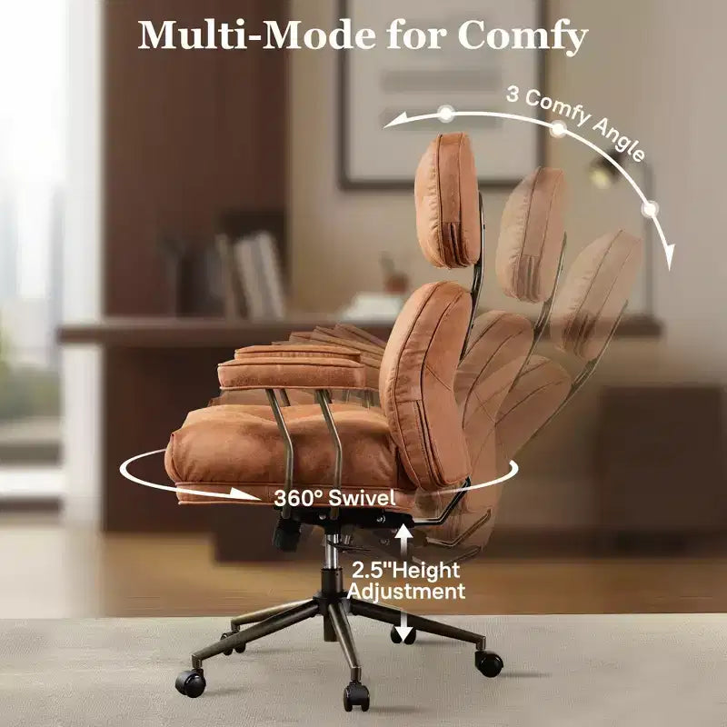 High Back Executive Office Chair with Recline Function, Ergonomic Lumbar & Neck Support, Desk Chair