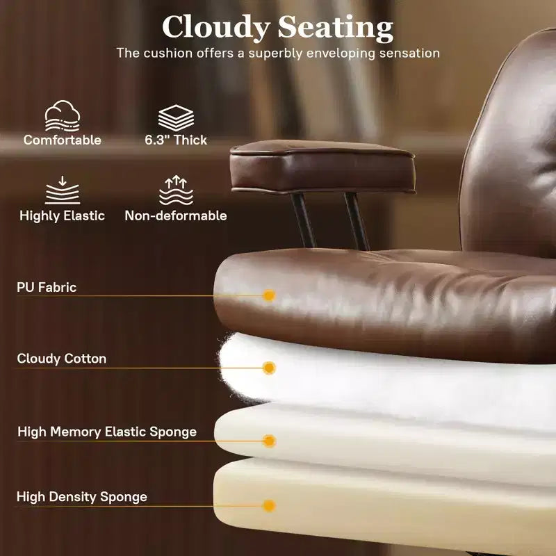 High Back Executive Office Chair with Recline Function, Ergonomic Lumbar & Neck Support, Desk Chair