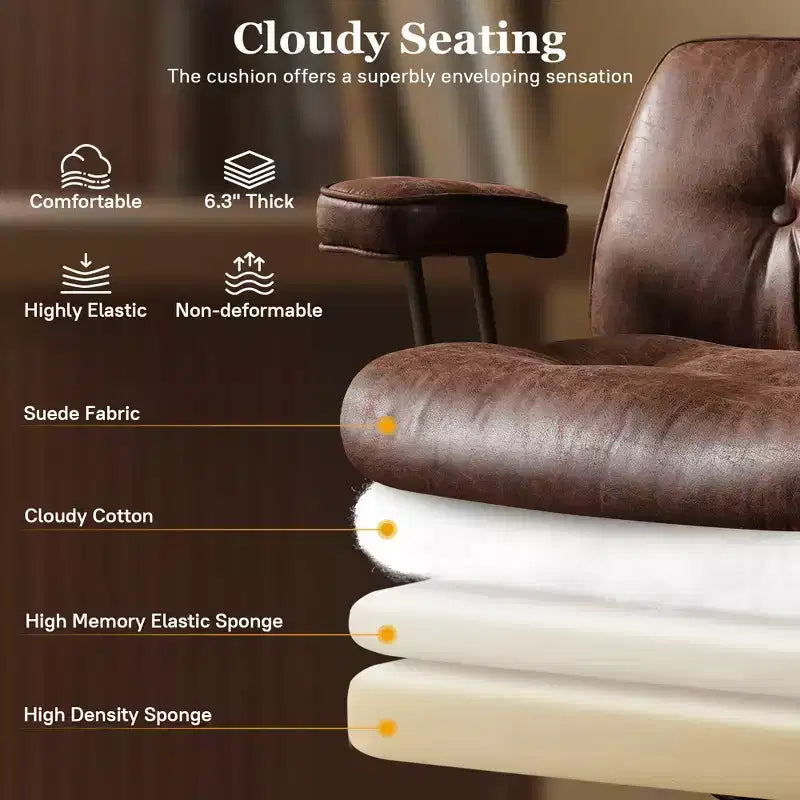 High Back Executive Office Chair with Recline Function, Ergonomic Lumbar & Neck Support, Desk Chair