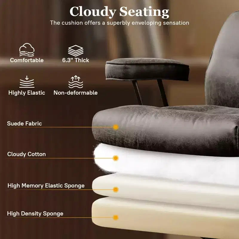 High Back Executive Office Chair with Recline Function, Ergonomic Lumbar & Neck Support, Desk Chair