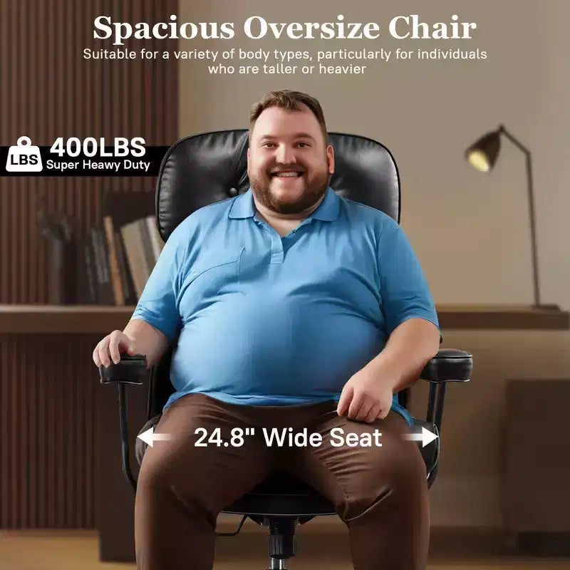 High Back Executive Office Chair with Recline Function, Ergonomic Lumbar & Neck Support, Desk Chair