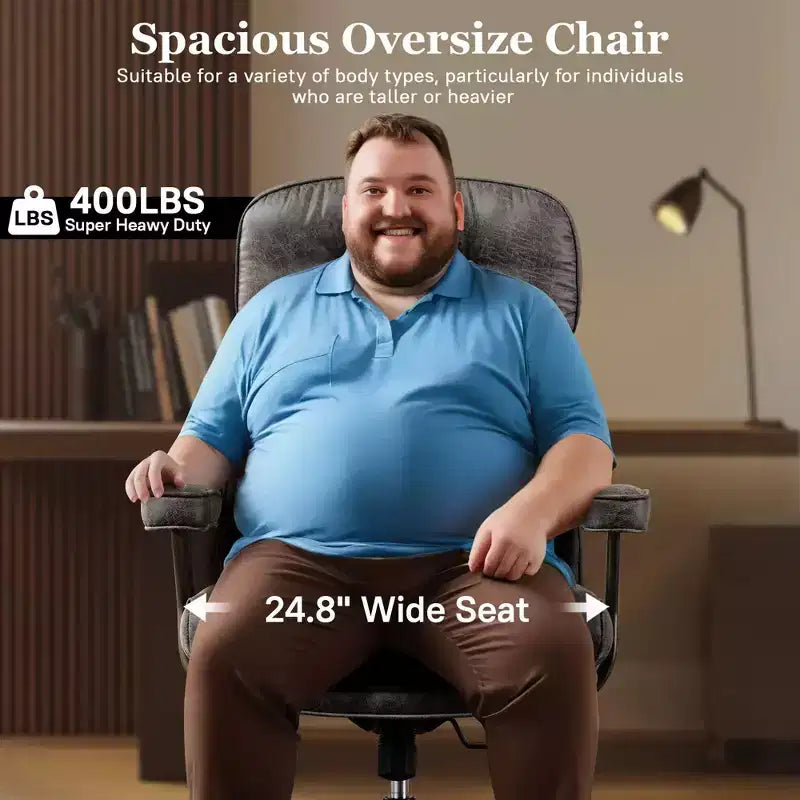 High Back Executive Office Chair with Recline Function, Ergonomic Lumbar & Neck Support, Desk Chair