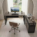 MAYEERTY 55 Computer Writing Desk, Office Table with Bottom Storage Shelf
