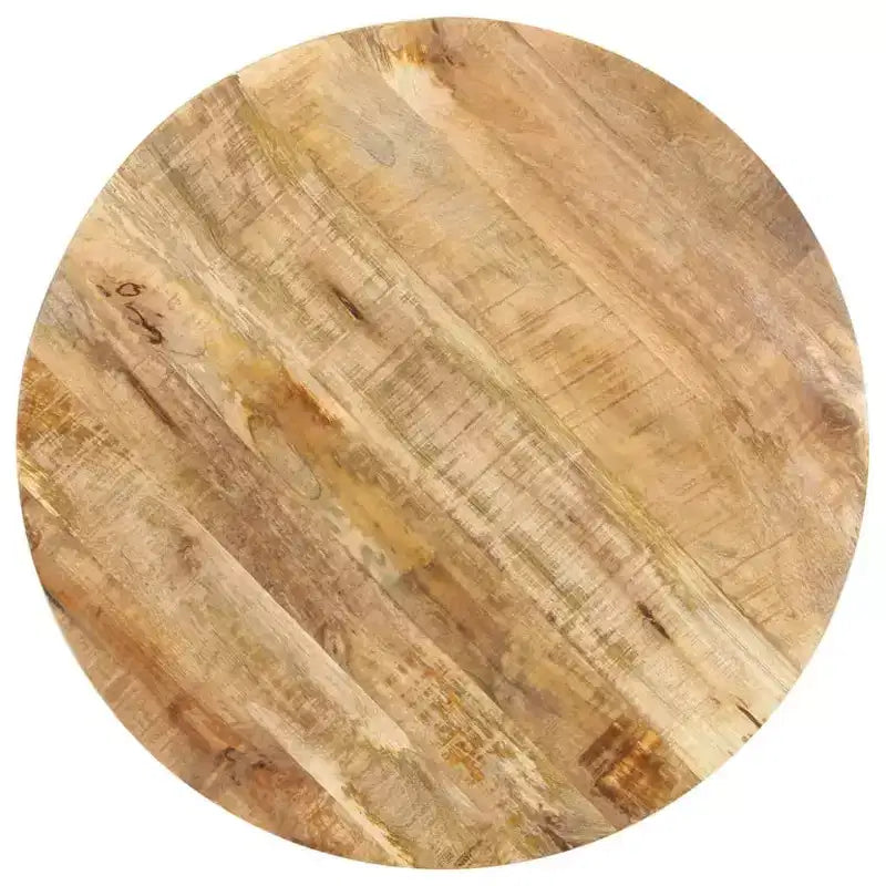 Round Solid Wood Side Table, End & Sofa Table for Living Room, Natural Wood Coffee Table