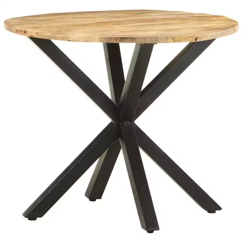 Round Solid Wood Side Table, End & Sofa Table for Living Room, Natural Wood Coffee Table