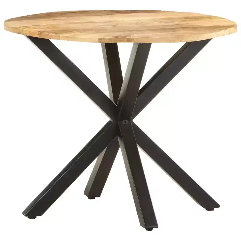 Round Solid Wood Side Table, End & Sofa Table for Living Room, Natural Wood Coffee Table