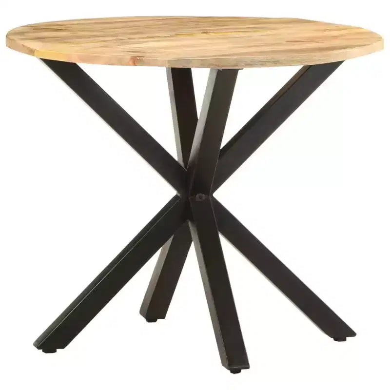 Round Solid Wood Side Table, End & Sofa Table for Living Room, Natural Wood Coffee Table