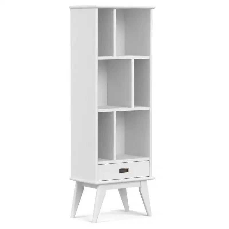 Tierney SOLID HARDWOOD 64 inch x 22 inch Mid Century Modern Bookcase and Storage Unit