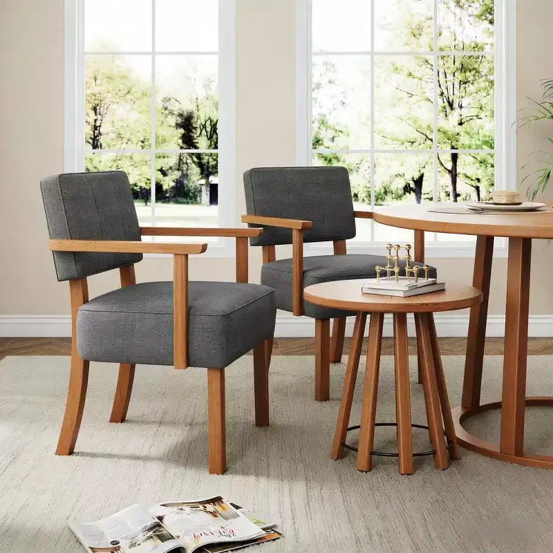 Modern Accent Chair with Wood Frame for Living Room, Bedroom and Dining Room