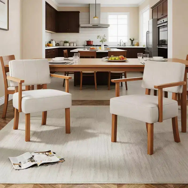 Modern Accent Chair with Wood Frame for Living Room, Bedroom and Dining Room