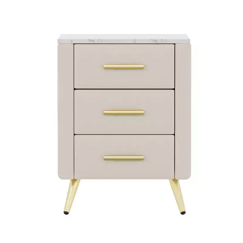 Modern Nightstand 3-Drawer Door Cabinet