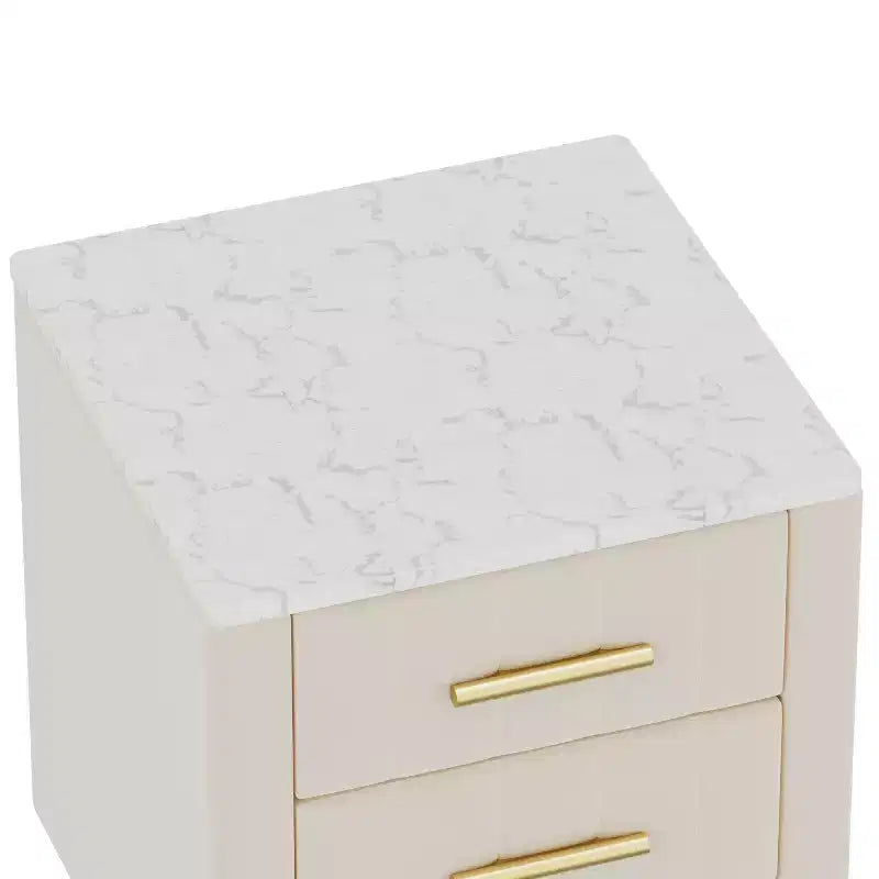 Modern Nightstand 3-Drawer Door Cabinet