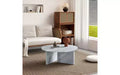 Modern Round Coffee Table, Faux Marble Top with Minimalist Nordic Design, Versatile for Living Room, Home Office, or Bedroom - White