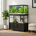 Heavy Duty Aquarium Stand for 40-50 Gallon Tank  Metal & Wood Cabinet, Holds 660lbs, Storage for Fish Accessories, Stylish Organizer for Home