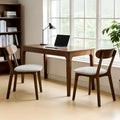 GDFStudio Kelcey Mid-Century Modern Solid Wood Upholstered Dining Chairs (Set of 2)
