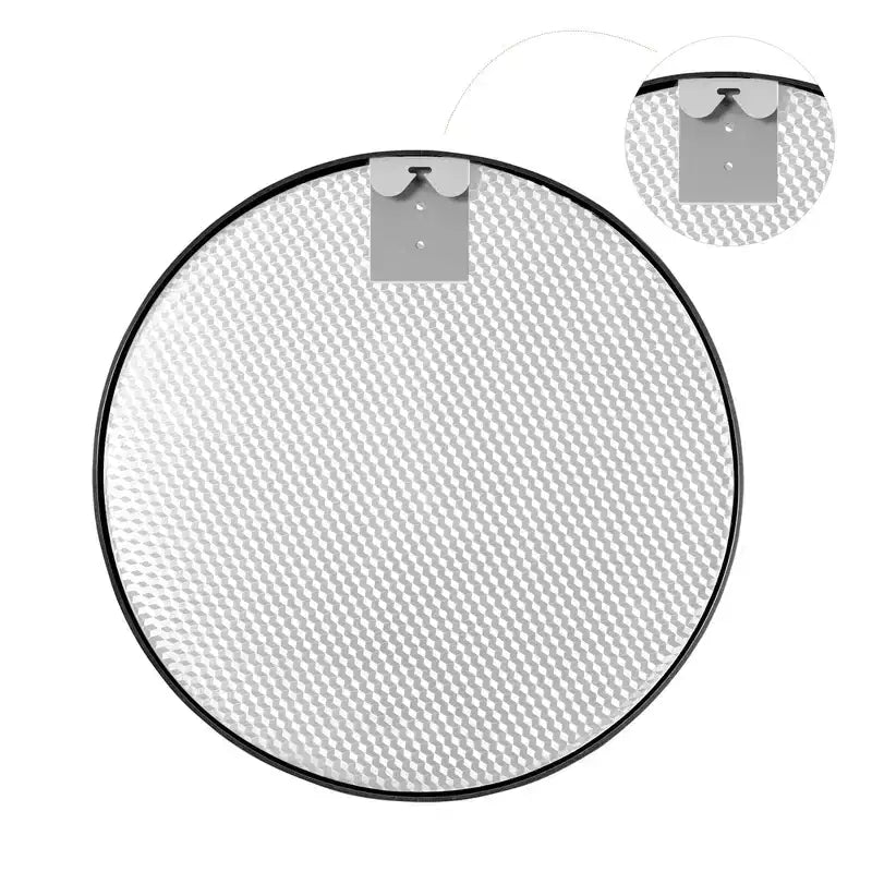 24 Round Wall Mirror Aluminum Frame Wall Mounted Bathroom Mirror HD Shatterproof Distortion-Free Glass Vanity Mirror for Living Room Entryway Bedroom