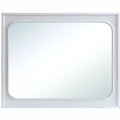 Passion Furniture Milan 45 in. W x 36 in. H Rectangle Wood Frame White Dresser Mirror