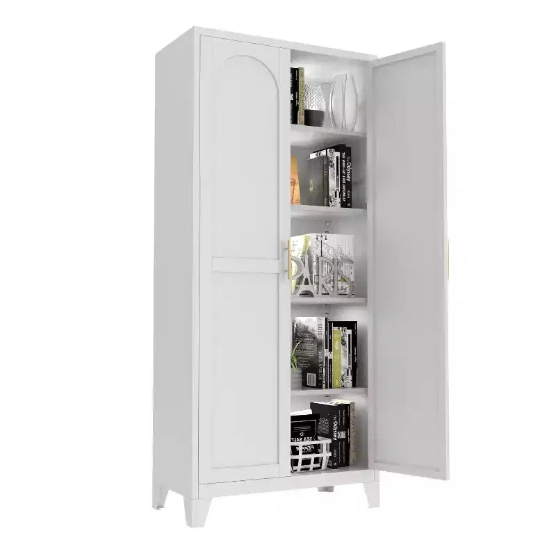 Ντουλάπι αποθήκευσης Homy Casa 4 θυρών με πάνελ από ψάθα και ρυθμιζόμενα ράφια για το σαλόνι, την τραπεζαρία ή τον διάδρομο, μαύρο και φυσικό χρώμα