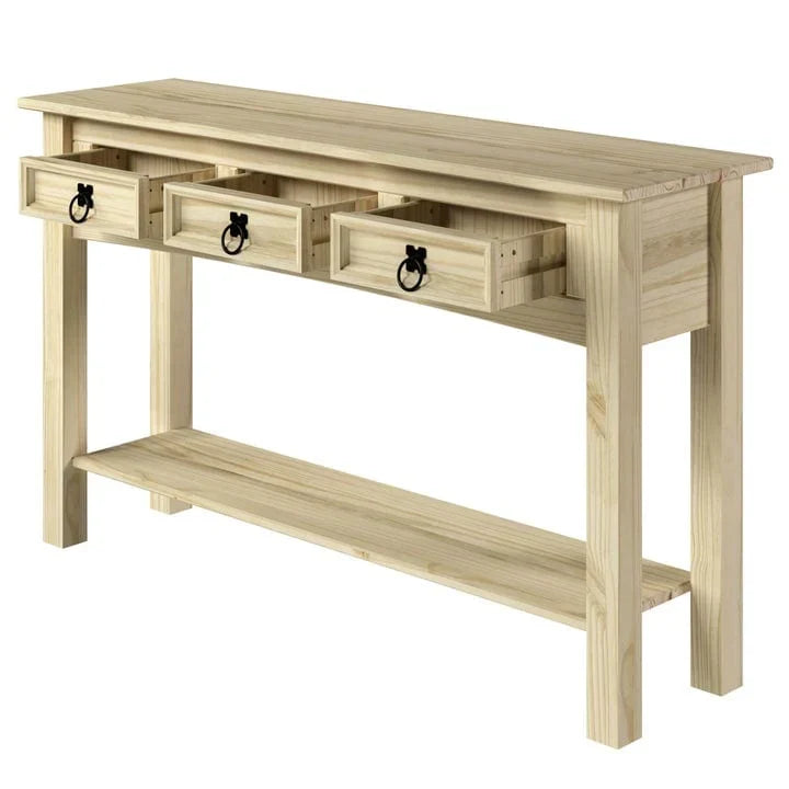 Ξύλινη Κονσόλα Τραπεζαρίας με 3 Συρτάρια Corona | Furniture Dash - N/A