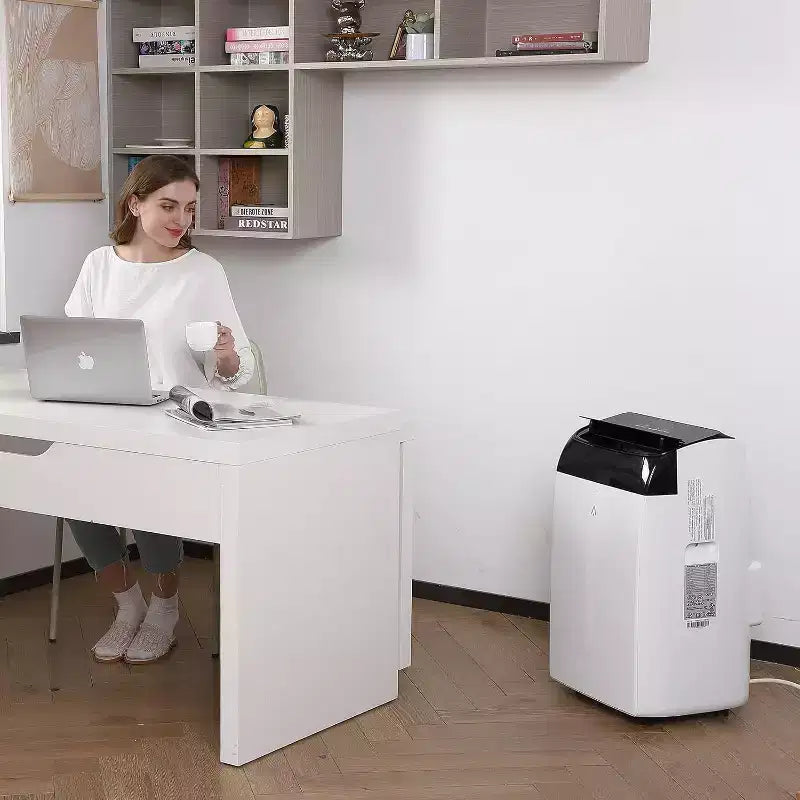 Φορητό κλιματιστικό 10000 BTU, οικιακό κλιματιστικό με τηλεχειριστήριο για δωμάτια έως 42 τ.μ., λειτουργίες 3 σε 1 / χρονοδιακόπτης 24 ωρών / ροδάκια μεταφοράς