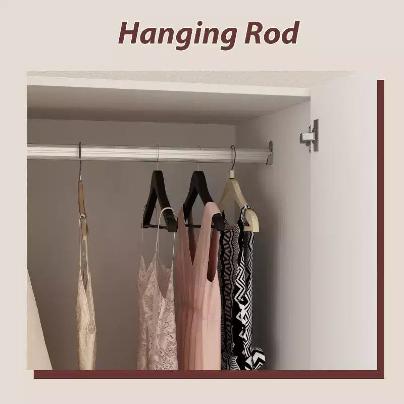 Ντουλάπα Hitow, 2 μεγάλα συρτάρια, κεντρικός χώρος κρέμασης με καθρέφτη, μινιμαλιστικό στυλ