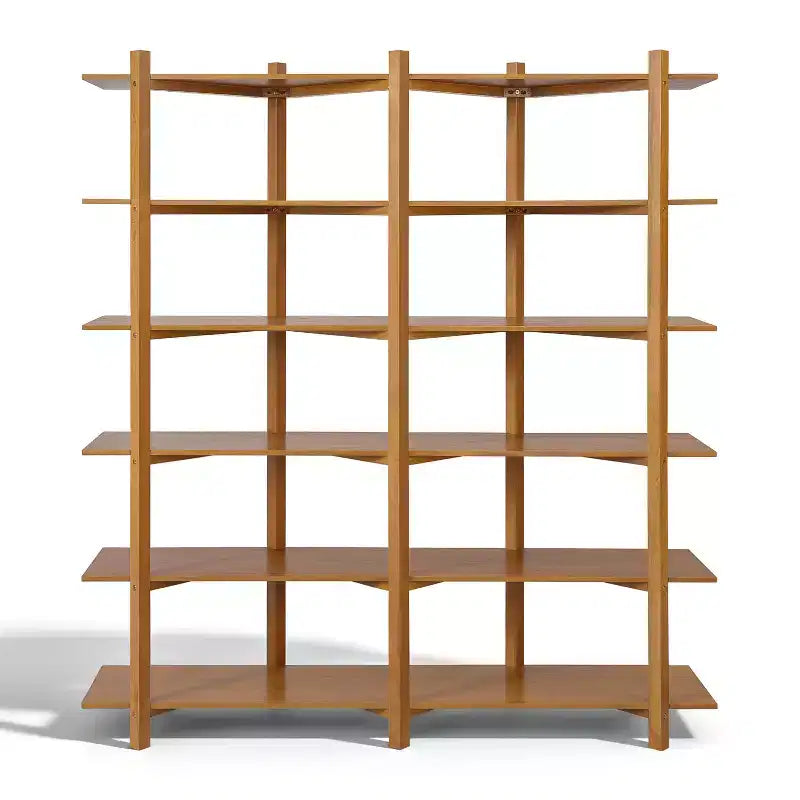 Ράφι Βιβλιοθήκη Christopher Knight Home Elliot Modern Wood 6 Επιπέδων Ανοιχτής Αποθήκευσης
