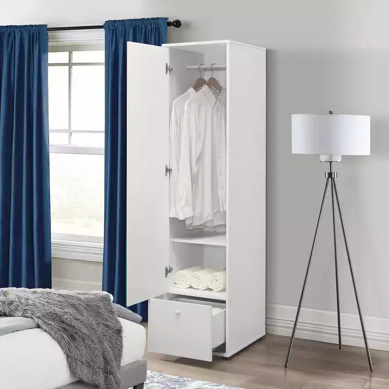 Kings Brand Furniture Corry Wardrobe Storage Closet, White