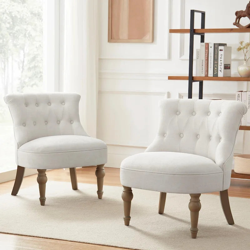 Living Room Armless Accent Comfy Chair