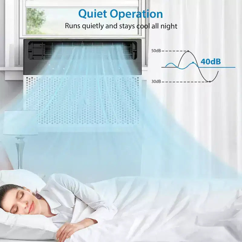 Έξυπνο κλιματιστικό παραθύρου Acekool 6.000 BTU, Wi-Fi AC δωματίου με τηλεχειριστήριο, αθόρυβη ψύξη για χώρους έως 23 τ.μ.